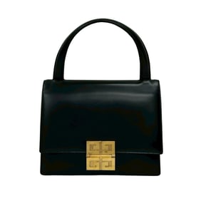 GIVENCHY 4G Logo Calf Leather Handbag/Mini Tote Bag Black 20868
