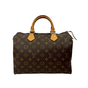 LOUIS VUITTON Speedy 30 Monogram Leather Handbag/Mini Boston Bag Brown 17446