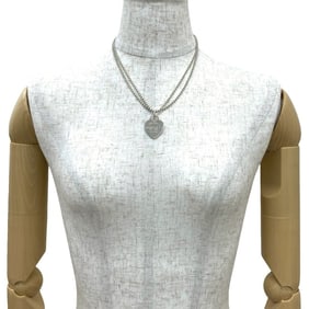 TIFFANY & Co. Tiffany Return to Heart Tag Necklace in Sterling Silver with Ball Chain Pendant, 30637