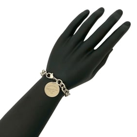 TIFFANY & Co. Tiffany Return to Round Tag Bracelet, 925 Sterling Silver, Chain, 84213