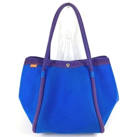 HERMES Sac Baga GM with pouch, tote bag, handbag, canvas, women's, blue