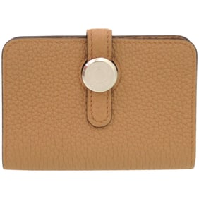 Unused Hermès Dogon Togo Chai Silver Hardware U Stamp (Made in 2022) Card Case 1386 HERMES