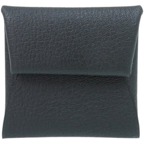 Like new Hermès Bastia Verso Chevre Blue Ocean W stamp (made in 2024) coin case wallet 1387 HERMES