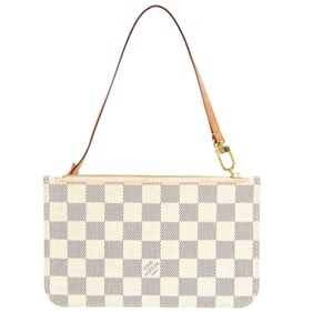 Louis Vuitton Neverfull Pouch PM Damier Azur White LV 1304 LOUIS VUITTON