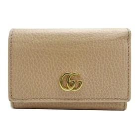 Gucci GG Marmont Compact Wallet Women's Tri-fold 644407 Leather Pink
