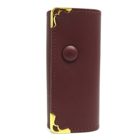 Cartier Must Line 4-ring ladies key case in leather, Bordeaux