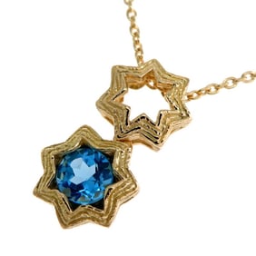 Yves Saint Laurent Blue Topaz Women's Necklace in 18k Yellow Gold