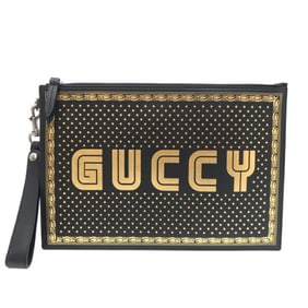 Gucci Clutch Bag for Women and Men, 510489 Leather Black