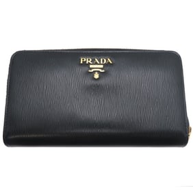 Prada Long Wallet Women's 1ML348 Leather Nero (Black)