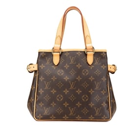 Louis Vuitton Monogram Batignolles Handbag M51156 Brown Leather Women's LOUIS VUITTON