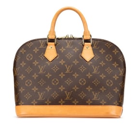 Louis Vuitton Monogram Alma PM Handbag M51130 Brown Leather Women's LOUIS VUITTON