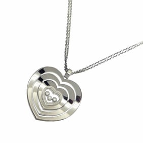 Chopard Happy Diamond Necklace, 42cm, 18K White Gold, 750