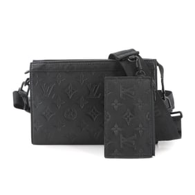 Louis Vuitton Monogram Shadow Gaston Wearable Wallet Shoulder Bag in Black Leather (M81115) with