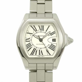 Cartier Roadster LM W6206017 Men's Watch with Date Display, Silver, Automatic