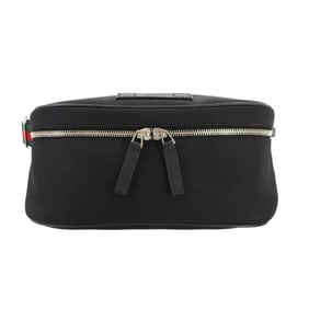 Gucci Sherry Line Waist Body Bag in Nylon Canvas and Leather, Black (630920)
