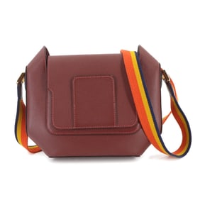 Hermes Hermès Octagon Shoulder Bag in Rocaval, Epsom, Rouge H, with X Stamp and Gold Hardware