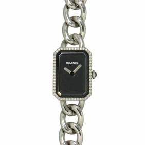 CHANEL Premiere H3252 Diamond Bezel Women's Watch Black Quartz