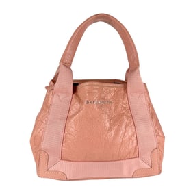Balenciaga BALENCIAGA Navy Cabas XS Leather Shoulder Bag in Coral Pink, Women's, 390346 z7464