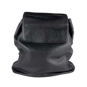 CHANEL Backpack, Leather, Black, Women's, Z7515
