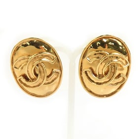 CHANEL Coco Mark Metal Gold Earrings for Women e61044g