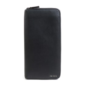 Prada Organizer Long Wallet in Black Leather for Men (e61057i)