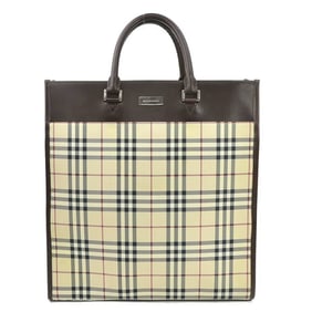 Burberry handbag, nylon canvas and leather, brown beige, for men women, 56433a