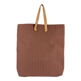 Hermes Hermès Amedaba Diago GM handbag tote bag in brown and gold, available cotton, for men women,