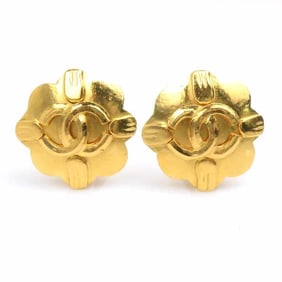 CHANEL Coco Mark Metal Gold Earrings for Women e61066k