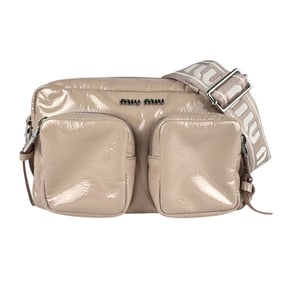 Miu Miu Miu shoulder bag in patent leather pink beige, women's, 5BH194 z7508
