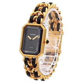 CHANEL Premiere Women's Watch, Size M, H0001, Black and Gold, Quartz Movement
