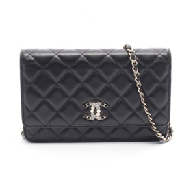 CHANEL Matelasse Shoulder Bag in Grained Calfskin Leather, Women's, Black