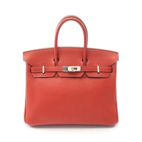 Hermes Birkin 25 Handbag, Leather Togo, Women's, Red