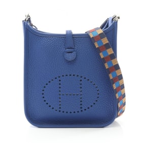Hermes Hermès Evelyn TPM Amazon Shoulder Bag in Taurillon Clemence Leather, Blue Royal Blue,