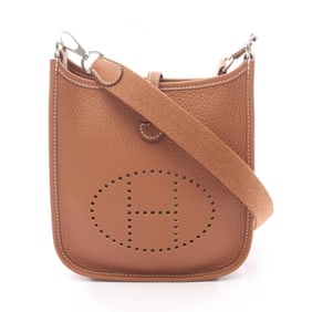 Hermes Hermès Evelyn Amazon TPM Shoulder Bag in Taurillon Clemence Leather, Brown, for Women