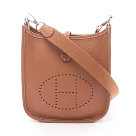 Hermes Hermès Evelyn Amazon TPM Shoulder Bag in Taurillon Clemence Leather, Brown, for Women