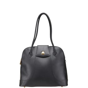 BALLY logo handbag tote bag in black leather for women