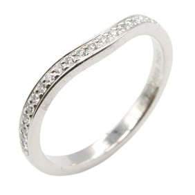 Cartier Ballerina Ring, Pt950 Platinum with Diamonds, Women's, Silver and Clear, B4093000
