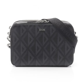 Christian Dior Dior CD Diamond Messenger Pouch Shoulder Bag, Coated Canvas and Leather, Men's, Black