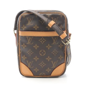Louis Vuitton Danube Shoulder Bag, Coated Canvas and Leather, Monogram, Women's, Brown, M45266