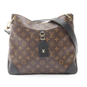Louis Vuitton Odeon NM MM Shoulder Bag, Coated Canvas and Leather, Monogram, Women's, Brown Black,