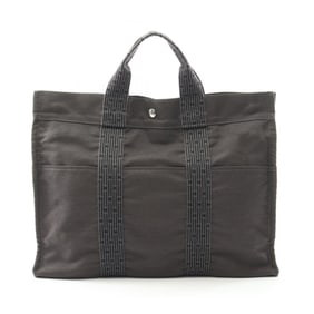 Hermes Hermès Air Line MM Tote Bag, Cotton and Nylon Canvas, Men's Women's, Gray