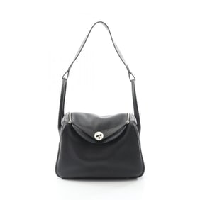 Hermes Hermès Lindy 26 Shoulder Bag in Taurillon Clemence Leather, Black