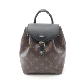 Louis Vuitton Montsouris NM BB Backpack, Coated Canvas and Leather, Monogram, Women's, Brown Black,