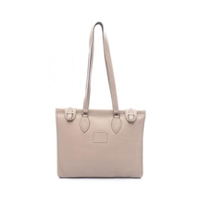 Hermes Hermès Cabas 35 Tote Bag, Leather, Fjord, Women's, Beige