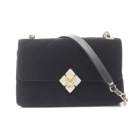 CHANEL Matelasse Shoulder Bag, Fabric, Women's, Black