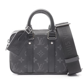 Louis Vuitton Nano PDV Handbag, Coated Canvas and Leather, Monogram Eclipse, Men's, Black, M82770