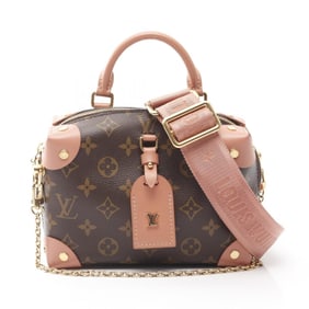 Louis Vuitton Petite Malle Souple Handbag, Coated Canvas and Leather, Monogram, Women's, Brown Pink,