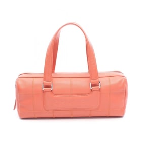 Chanel Chocobar Boston Bag in Grained Calf Leather, Pink