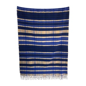 HERMES 204cm x 73cm Blue Multicolor Cashmere Scarf/Shawl, Large, Women's, 505971