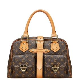 Louis Vuitton Monogram Manhattan GM Handbag/Boston Bag M40025 Brown Leather Women's LOUIS VUITTON